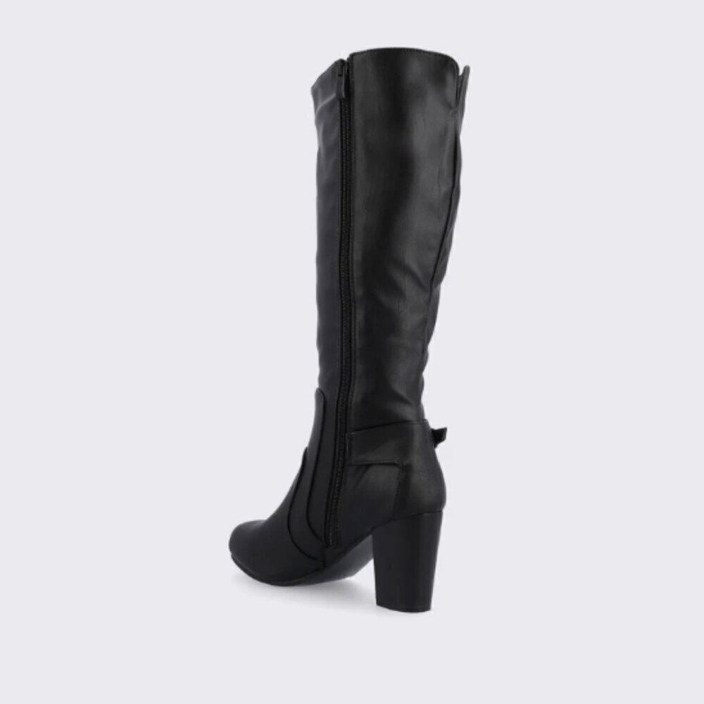 Journee Collection Carver 7.5 Black Tall Riding Boots Brand New - Picture 10 of 14